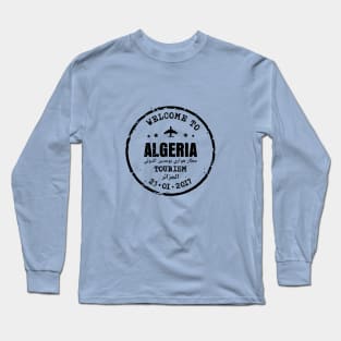 Algiers Houari Boumediene Airport passport stamp Long Sleeve T-Shirt